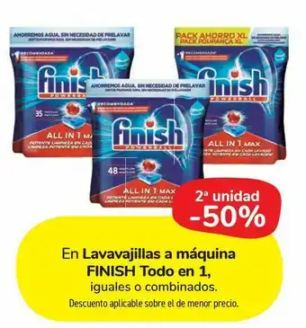 Carrefour Market En lavavajillas a máquina finish todo en 1 oferta