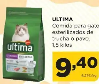 Alimerka ULTIMA Comida para gatos esterilizados de trucha o pavo, 1,5 kilos oferta