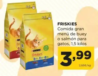 Alimerka FRISKIES Comida gran menú de buey o salmón para oferta