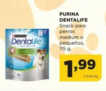 Alimerka PURINA DENTALIFE Snack para perros medium o pequeños, 115 g. oferta