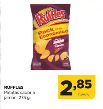 Alimerka RUFFLES Patatas sabor a jamón, 275 g. oferta