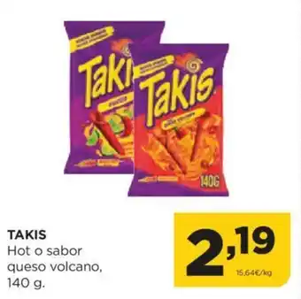 Alimerka TAKIS Hot o sabor queso volcano, oferta