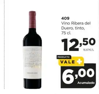 Alimerka 409 Vino Ribera del Duero, tinto, 75 cl. oferta