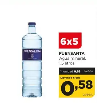 Alimerka FUENSANTA Agua mineral, 1,5 litros oferta