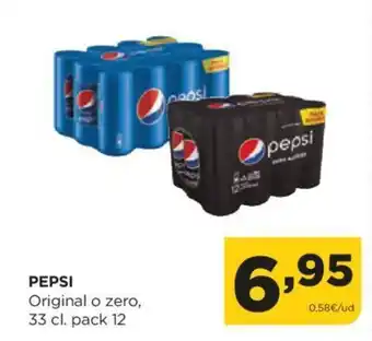 Alimerka PEPSI Original o zero, 33 cl. pack 12 oferta