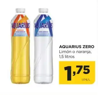 Alimerka AQUARIUS ZERO Limón o naranja, 1,5 litros oferta