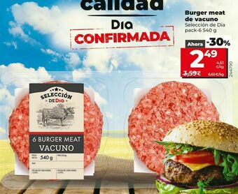 Dia Hamburguesas de vacuno dia oferta