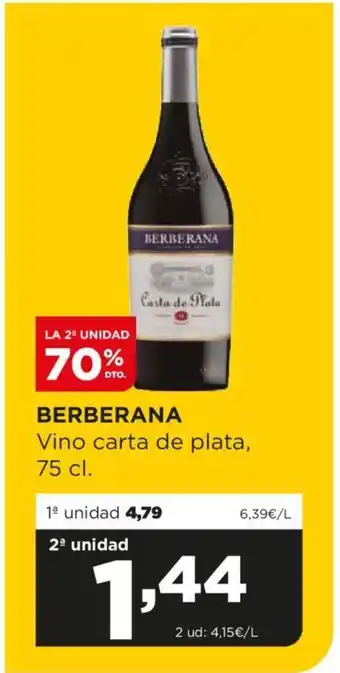 Alimerka BERBERANA Vino carta de plata, 75 cl. oferta