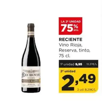 Alimerka RECIENTE Vino Rioja, Reserva, tinto, 75 cl oferta