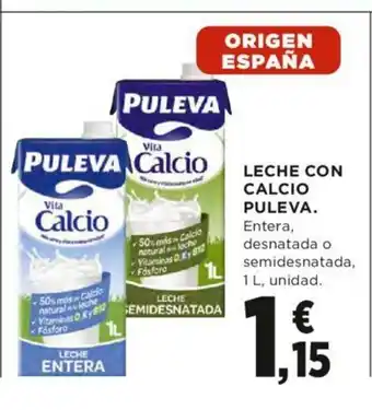 Hipercor Leche Con Calcio Puleva 1 L oferta