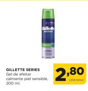 Alimerka GILLETTE SERIES Gel de afeitar calmante piel sensible, oferta