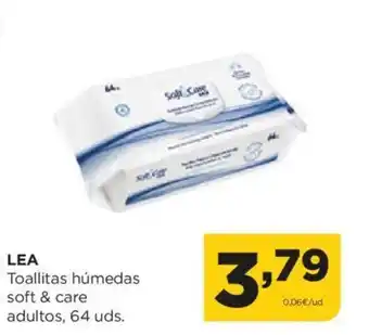 Alimerka LEA Toallitas húmedas soft & care adultos, 64 uds. oferta