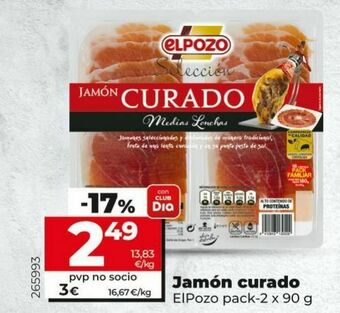 Dia Jamón curado elpozo oferta