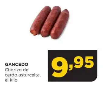 Alimerka GANCEDO Chorizo de cerdo asturcelta, el kilo oferta