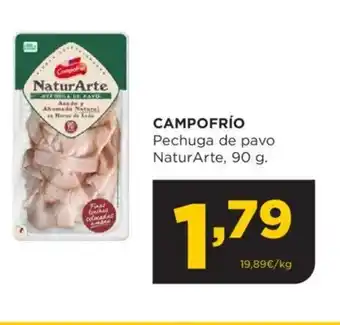 Alimerka CAMPOFRÍO Pechuga de pavo NaturArte, 90 g. oferta