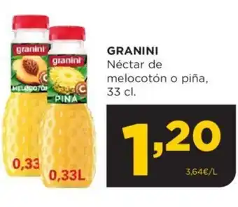 Alimerka GRANINI Néctar de melocotón o piña, oferta