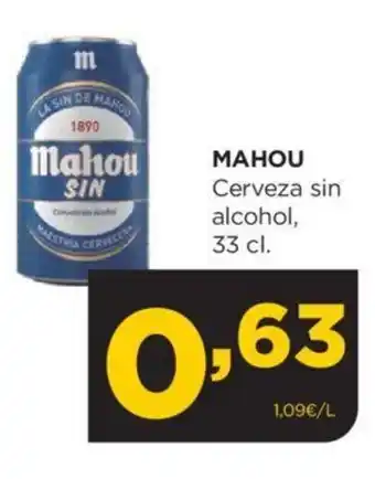 Alimerka MAHOU Cerveza sin alcohol, 33 cl. oferta