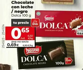 Dia Chocolate con leche dolca oferta