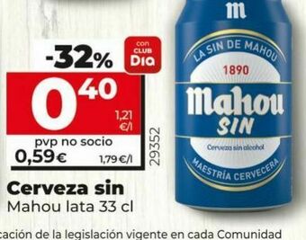 Dia Cerveza sin alcohol mahou oferta