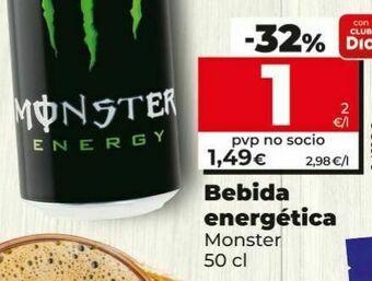 Dia Bebida energética monster oferta