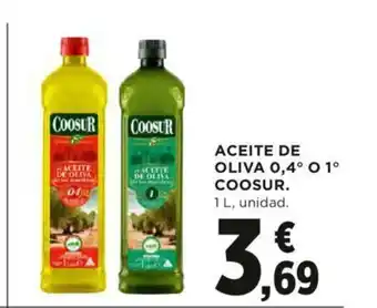 Hipercor Aceite De Oliva 0, 4° 0 1° Coosur 1L oferta