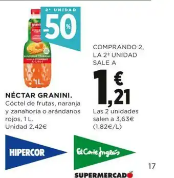 Hipercor Néctar Granini 1 L oferta