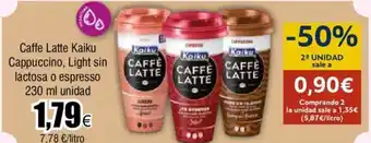 FROIZ Caffe Latte Kaiku Cappuccino, Light sin lactosa o espresso 230 ml unidad oferta