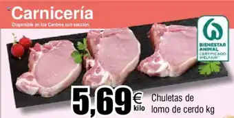 FROIZ Chuletas de kilo lomo de cerdo kg oferta