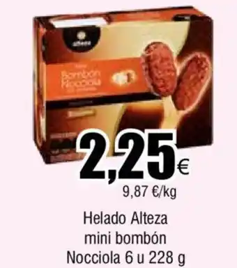 FROIZ Helado Alteza mini bombón Nocciola 6 u 228 g oferta
