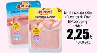 FROIZ Jamón cocido extra o Pechuga de Pavo ElPozo 225 g unidad oferta