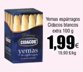 FROIZ Yemas espárragos Cidacos blancos extra 100 g oferta