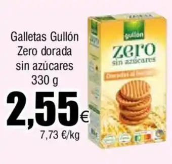 Froiz Galletas Gullón Zero dorada sin azúcares 330 g oferta