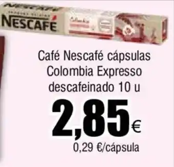 FROIZ Café Nescafé cápsulas Colombia Expresso descafeinado 10 u oferta
