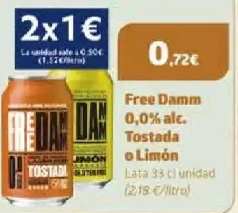 Froiz Free Damm 0,0% alc. Tostada o Limón oferta