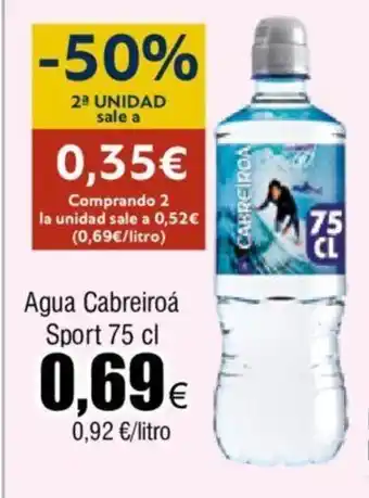 FROIZ Agua Cabreiroá Sport 75 cl oferta