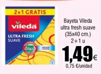 Froiz Bayeta Vileda ultra fresh suave (35x40 cm.) 2+1u oferta