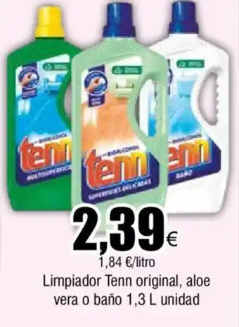 Froiz Limpiador Tenn original, aloe vera o baño 1,3 L unidad oferta