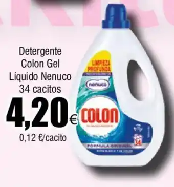 FROIZ Detergente Colon Gel Líquido Nenuco 34 cacitos oferta