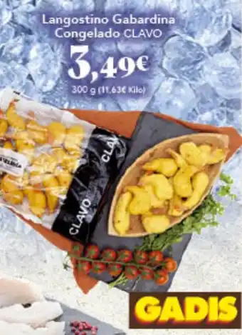 Gadis Langostino Gabardina Congelado CLAVO oferta