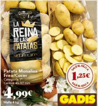 Patata Monalisa Freir/Cocer Categoria 1
