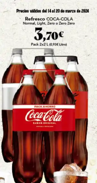 Gadis Refresco COCA-COLA Normal, Light, Zero o Zero Zero oferta