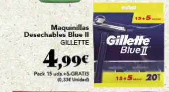 Gadis Maquinillas Desechables Blue II GILLETTE oferta