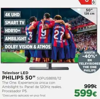 El Corte Inglés Televisor LED PHILIPS 50" 50PUS8818/12 oferta