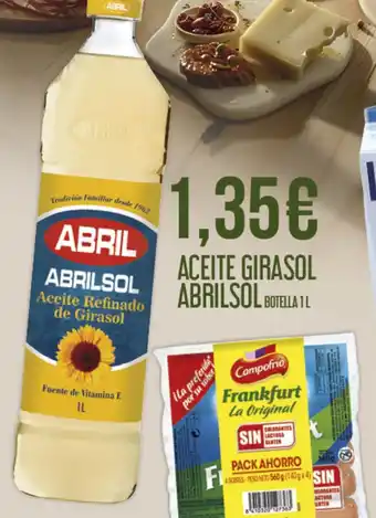 Claudio ACEITE GIRASOL ABRILSOL BOTELLA 1L oferta