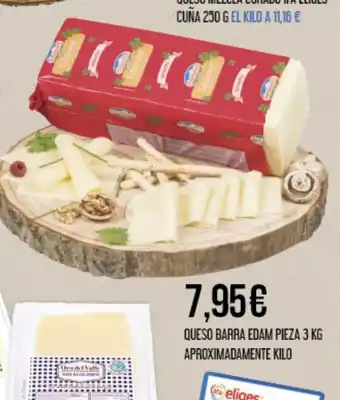 Claudio QUESO BARRA EDAM PIEZA 3 KG APROXIMADAMENTE KILO oferta