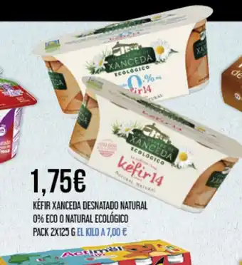 Claudio KÉFIR XANCEDA DESNATADO NATURAL 0% ECO O NATURAL ECOLÓGICO oferta