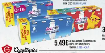 Claudio ACTIMEL DANONE LÍQUIDO NATURAL, oferta