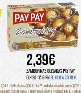 Claudio ZAMBURIÑAS GUISADAS PAY PAY oferta