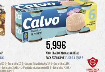 Claudio ATÚN CLARO CALVO AL NATURAL PACK 6X56 G PNE. EL KILO A 17,83 € oferta