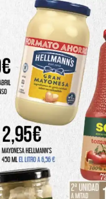 Claudio MAYONESA HELLMANN'S 450 ML oferta